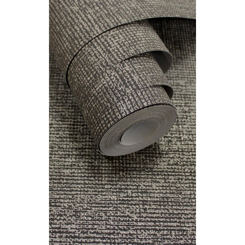 Rouleau de papier peint texturé L 33 pi x l 21 po Ochre, Gris anthracite