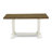 6-Piece Mid Century Table Set Contains a Cement Dining Table and Wooden Bench and 4 Dark Shitake Linen Fabric Kitchen Chairs with High Back - Wire Brushed Linen White-1721369397-1727671581-1727671577