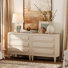 Ensemble de commode moderne 6 tiroirs pour chambre à coucher, 2 en 1
