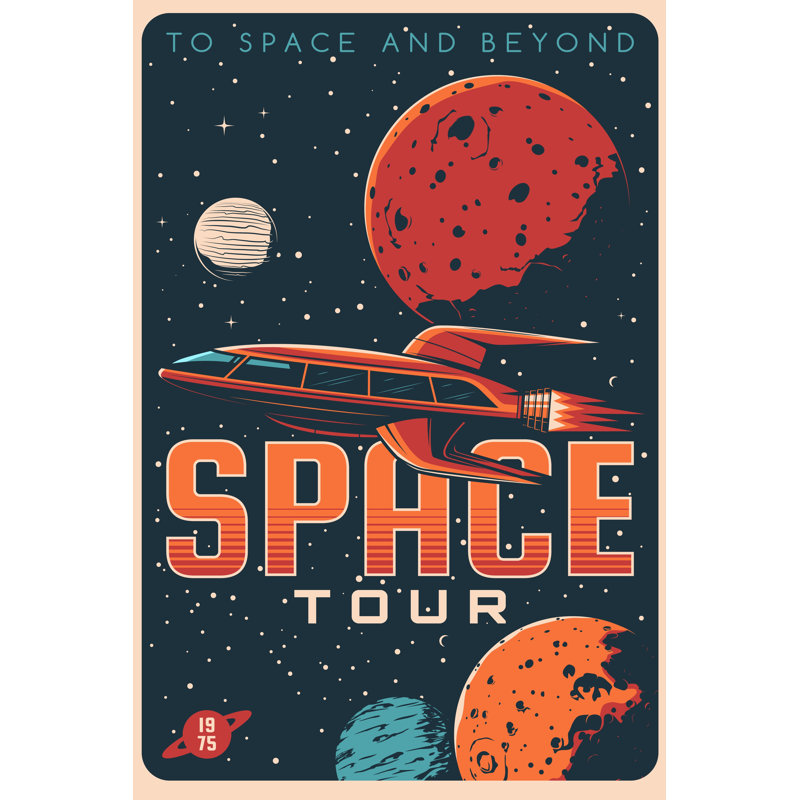 Helaine Space Travel And Tourism by Seamartini - No Frame Print on Canvas, 30cm H x 20cm W x 3.8cm D