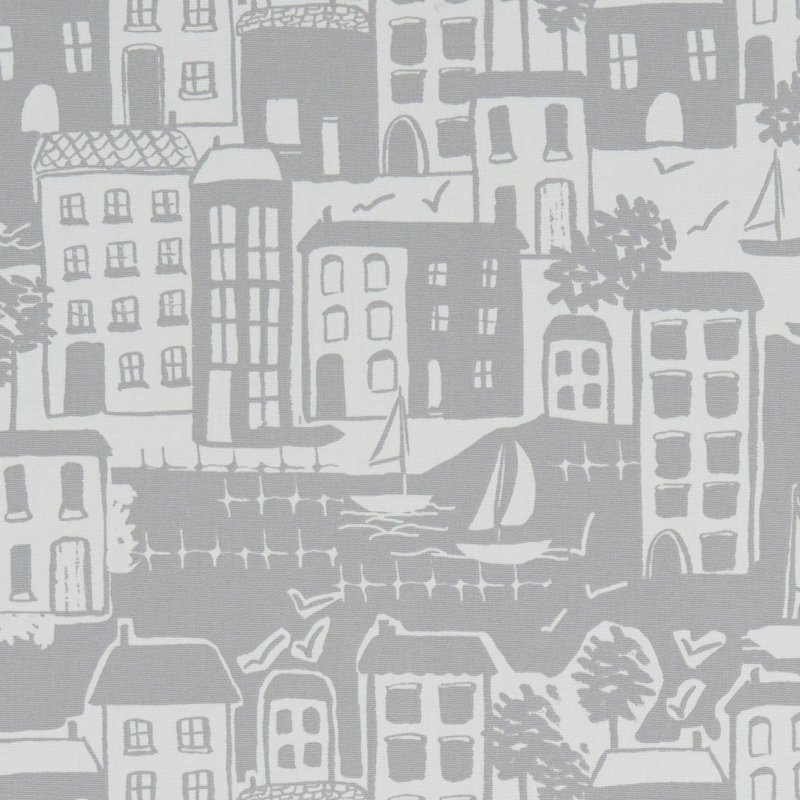 Land and Sea Waterside Fabric, Gray