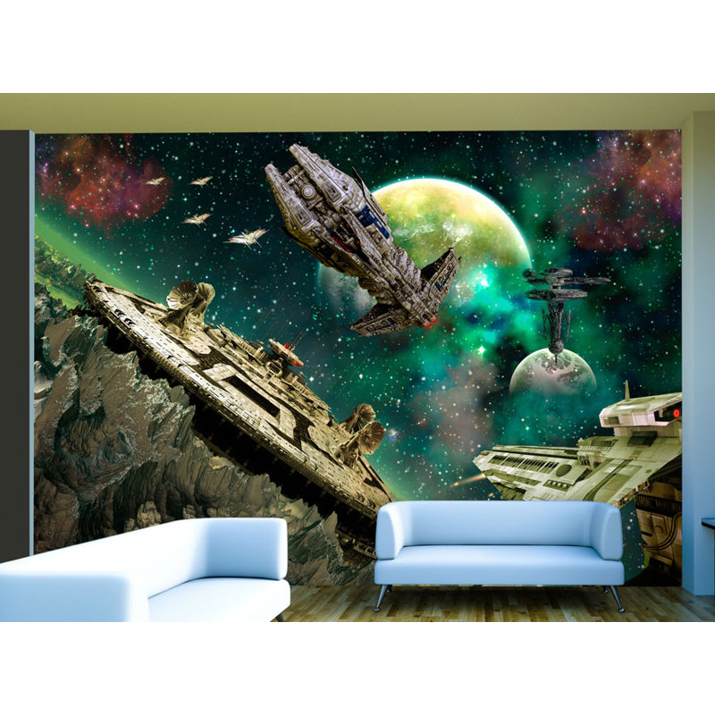 Space Fleet 2.45m x 350cm Wallpaper, 300 cm x 210 cm