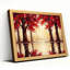 Tableau sur toile tendue représentant des arbres rouges d'automne, idéal pour décorer le salon, la chambre à coucher ou la maison.-1243206809-1243206807-1243206802