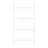 4 Tier Bookcase, 48"H, White Laminate & Metal, For Office And Bedroom, Modern Contemporary, Space Saving Feature Bookcase In White, Construction