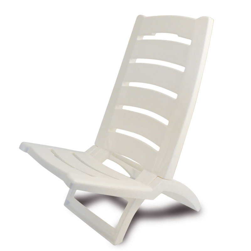 Peletier Folding Beach Chair, White