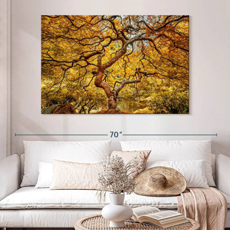 Harnek Yellow Japanese Maple Tree, 34" H x 51" W