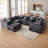 8-Piece Modular Compression Upholstered Sectional Sofa-1303161394-1305060229
