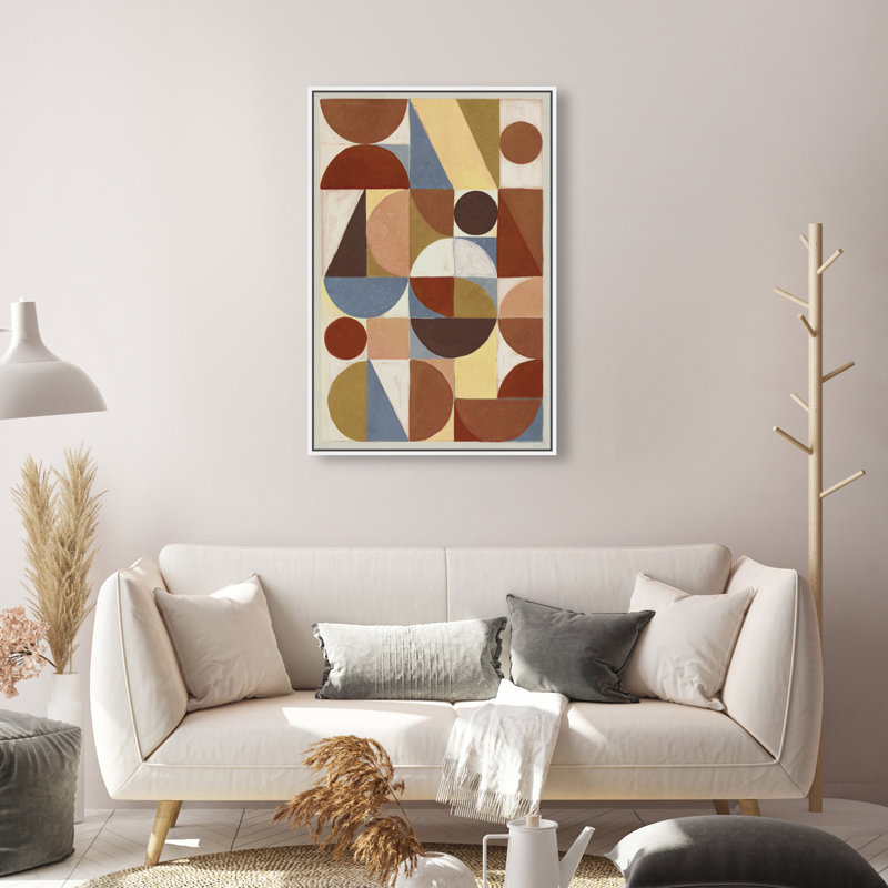 Tiles II Print by Oliver Gal, 16"H x 11"W, White Floater Frame