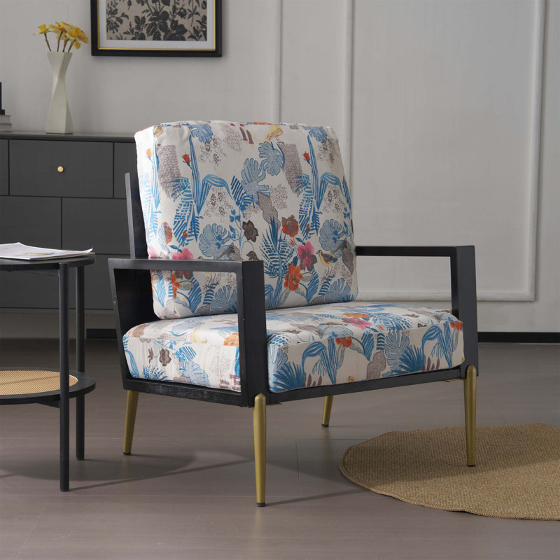 Fauteuil club moderne à bas dossier et rembourré blanc avec 4 pieds