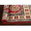 Tapis rouge en laine noué à la main de conception unique 2 pi 8 po x 4 pi 1 po New Age