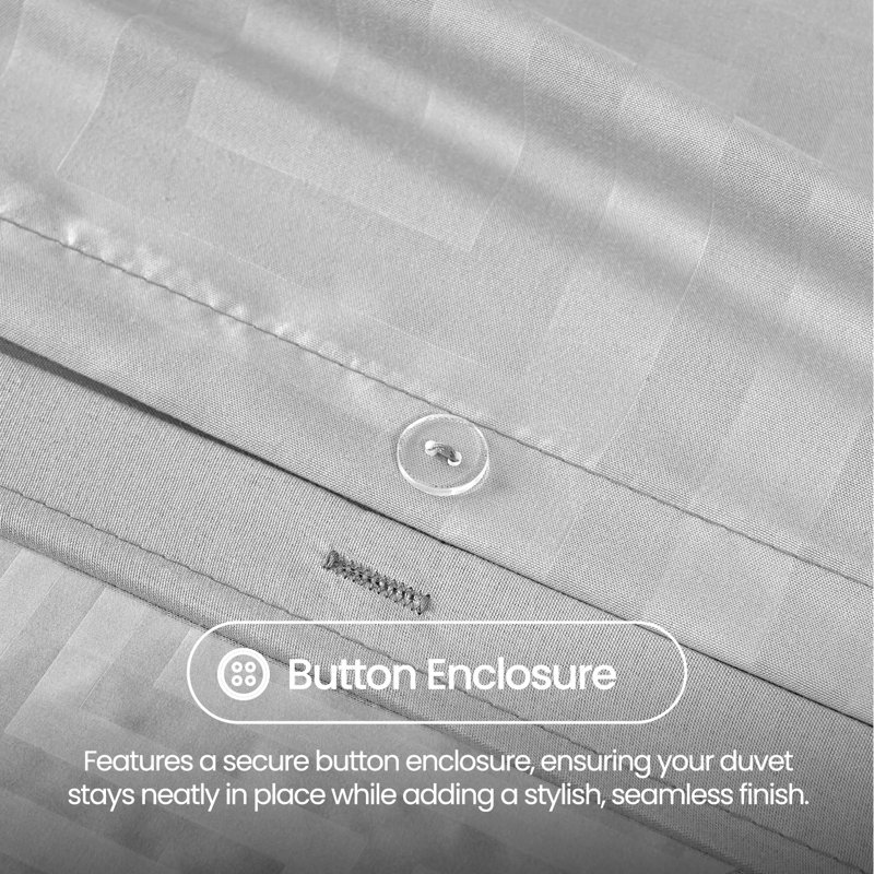 Polyester [EU ONLY] Duvet Cover Set with Pillowcases, Grey, Single Duvet Cover + 1 Pillowcase, 2