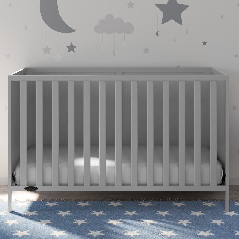 Graco Theo 3-in-1 Convertible Crib, Pebble Grey