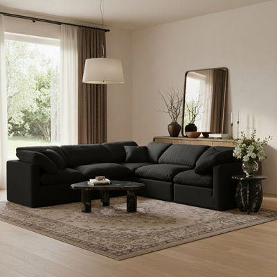 Ensemble modulaire de coin en velours 5 pièces Itala