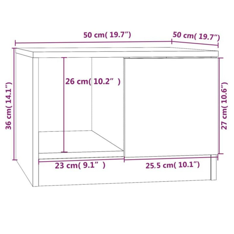 Jarran Frame Coffee Table with Storage, Concrete Grey