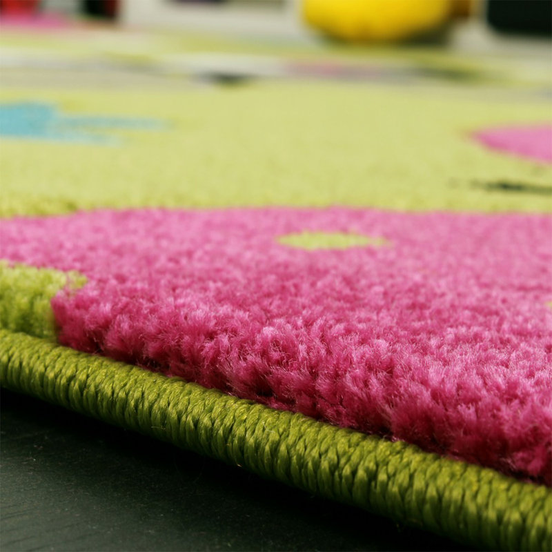 Pinegar Rug, Rectangle 200 x 290cm, Green/Grey/Pink