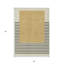 Tapis intérieur lavable rayé doré 3 pi x 5 pi