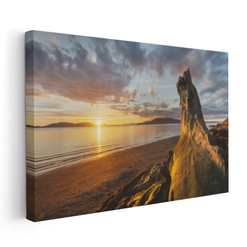 Samish Bay Sunset I - reproduction d'art sur toile, H 16 po x l 24 po