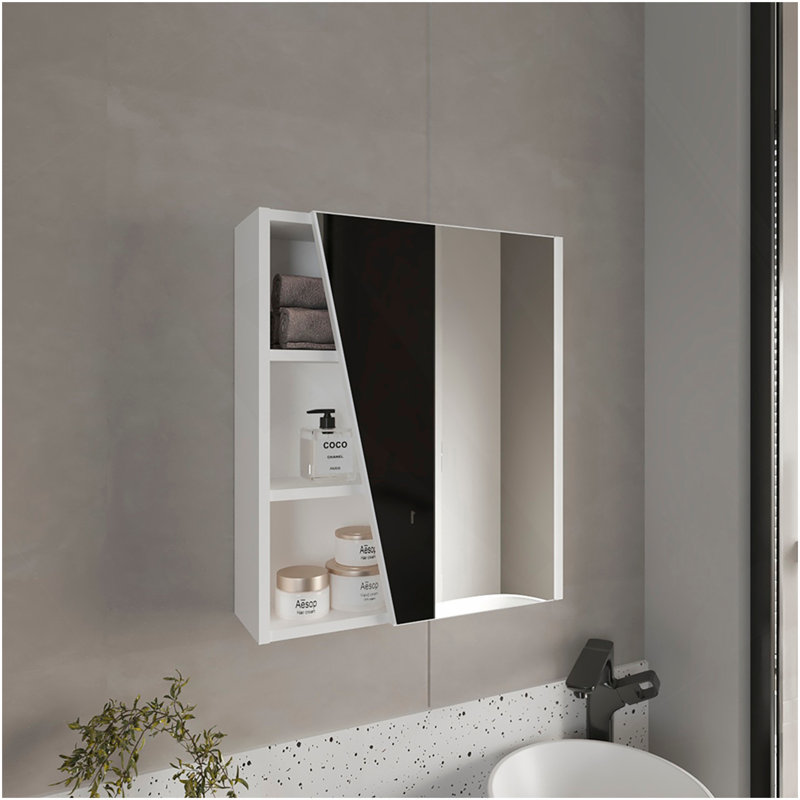 Armoire à pharmacie Wolcott, salle de bain, blanc
