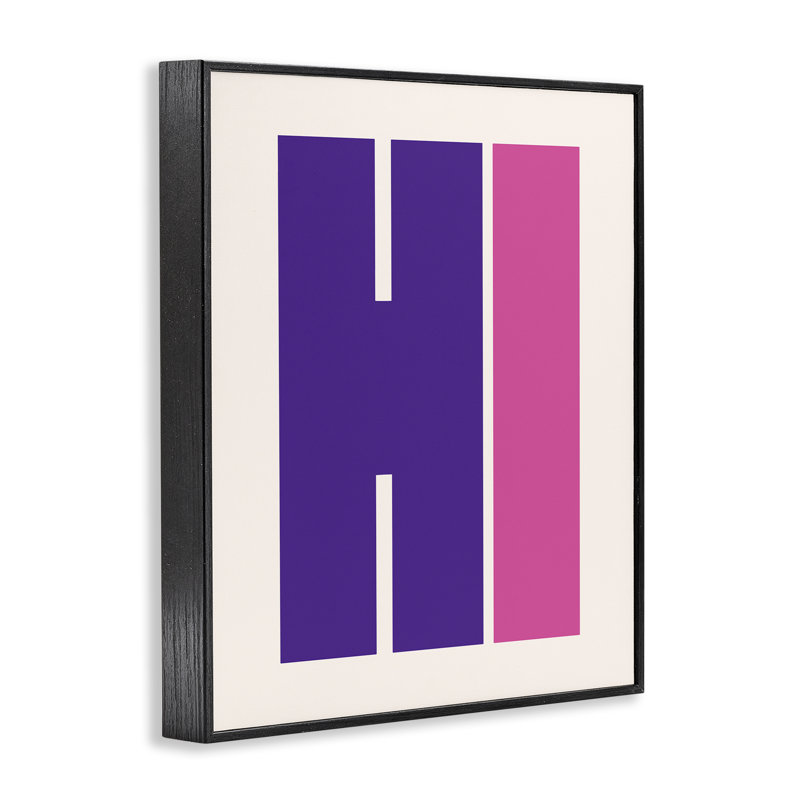 «Hi Contemporary», estampe numérique, design par House of Lulu, H 14 po x l 11 po, Giclée encadrée noir minuit