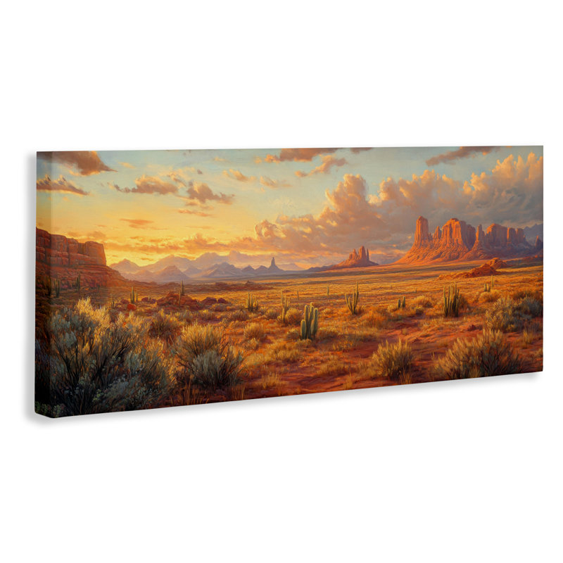 «Distant Plateau Canyon Canvas», conception par Petal Prints Design, H 10 po x l 24 po