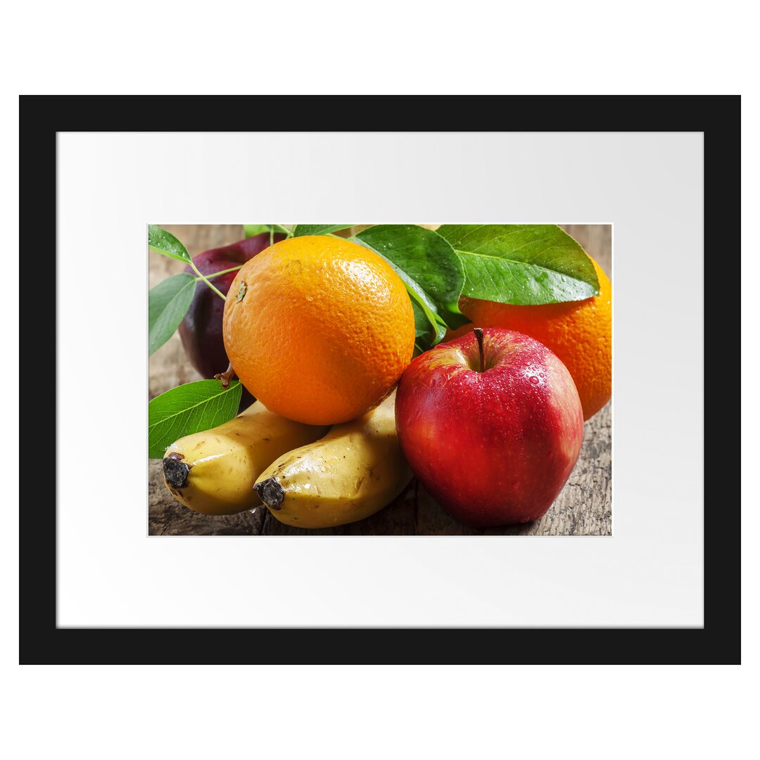 Gerahmtes Poster Frisches leckeres Obst