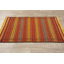Tapis unique en laine noué à la main nouvel âge de 3 pi 5 po x 4 pi 11 po orange Niza