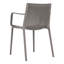 4 fauteuils en plastique gris chaud avec matériau PP résistant aux intempéries, dossier à lattes ergonomique, capacité de 300 lb et plus, patins antidérapants, empilables, assemblables et convenant au salon et au bureau-1337177083