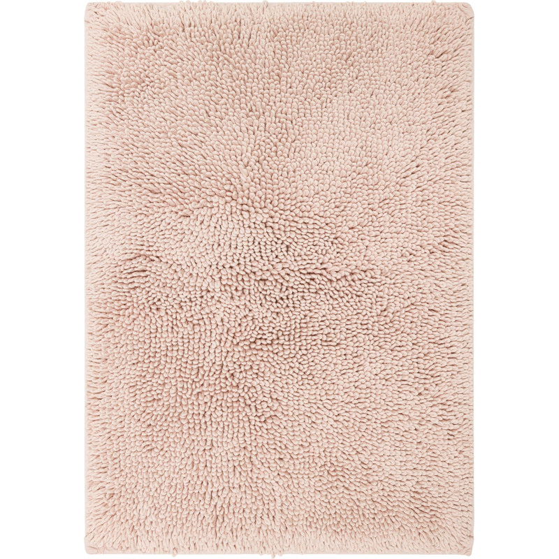 Tapis de bain antidérapant Dinuba, L 21 po x L 34 po, Rosé