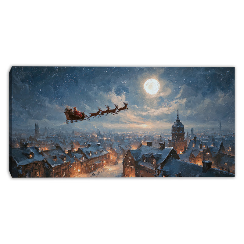 Art mural sur toile Santa, 20 po x 36 po