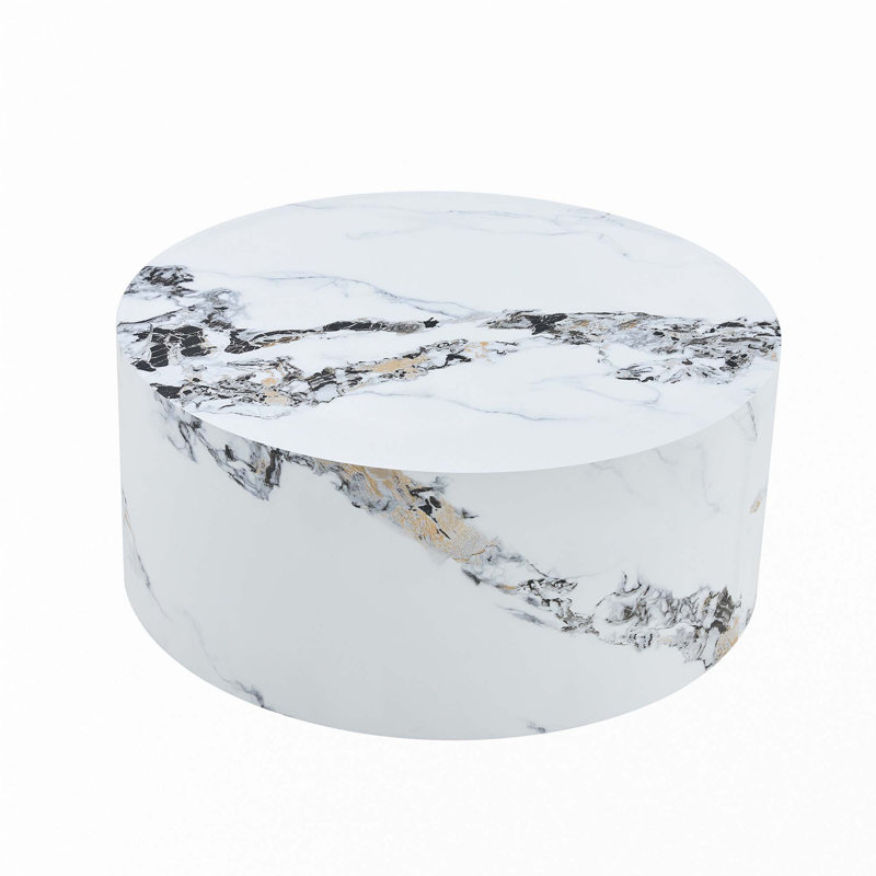 Round Coffee Table, White