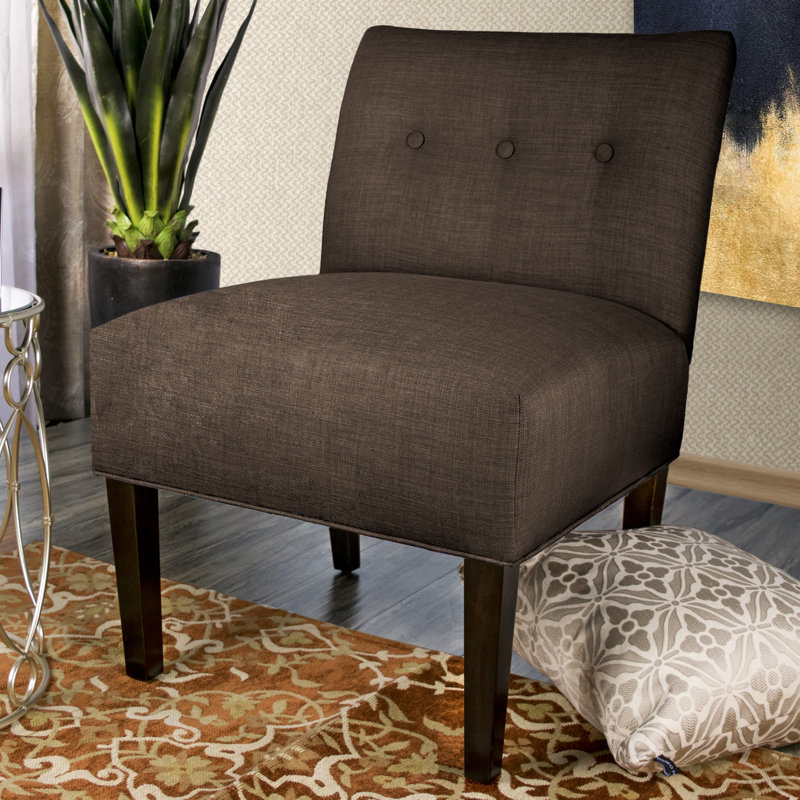 Niambi Upholstered Slipper Chair, Sterling