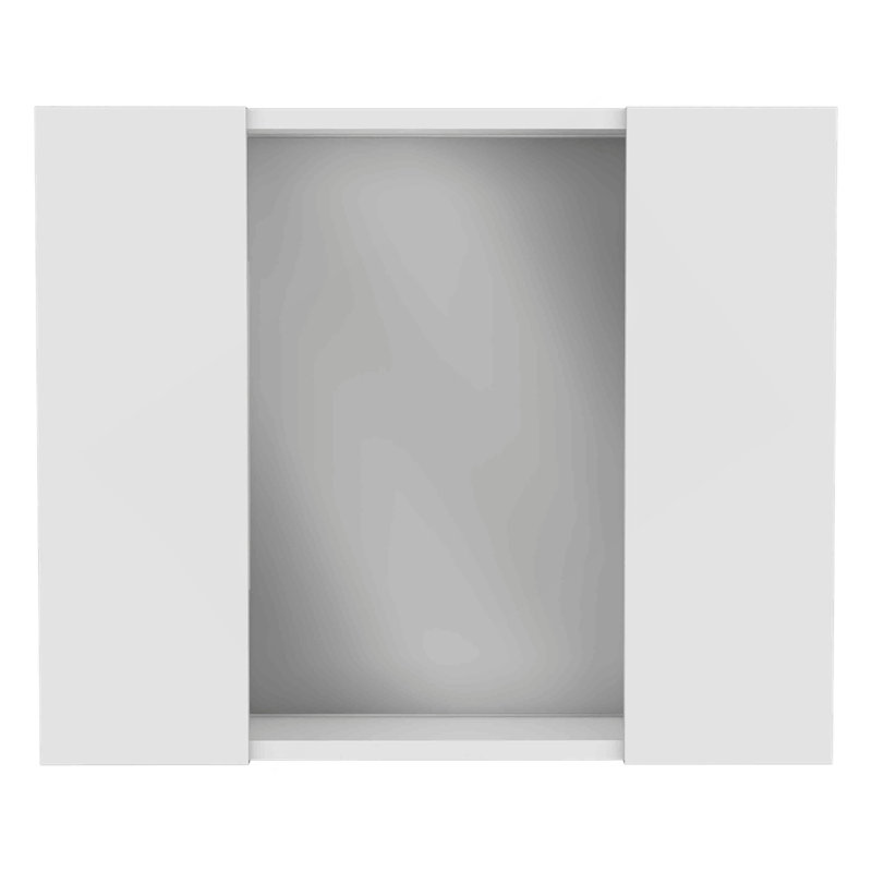Armoire à pharmacie Artemisa, double porte, miroir, une tablette extérieure - blanc, Blanc