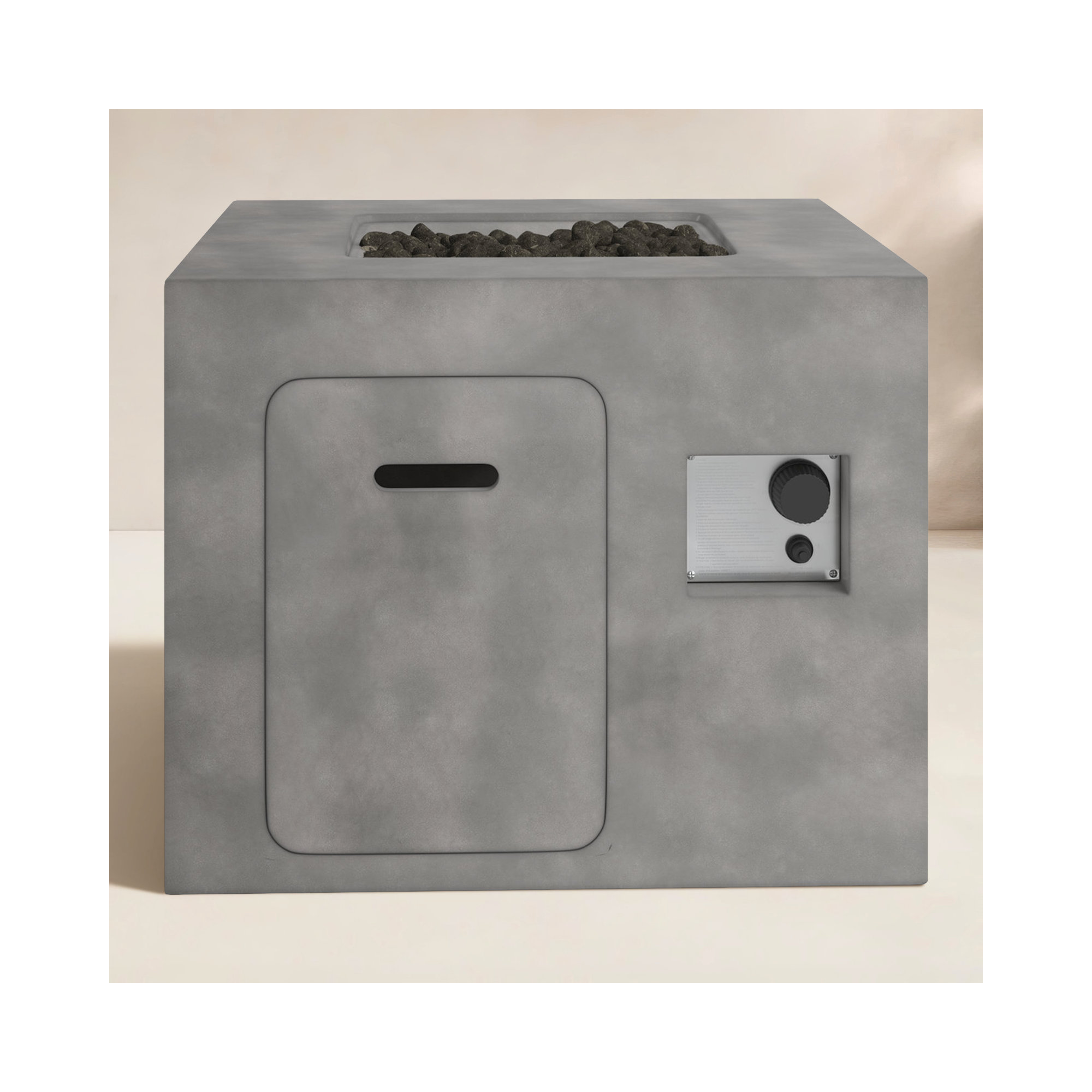 Lennart Square Fire Pit, Concrete