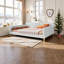 Lit de jour simple / double / grand rembourré avec structure en bois de pin et tissu de lin-129184805-129184808