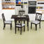 Ensemble de salle à manger à rallonge avec chaises rembourrées-607003020-619025995