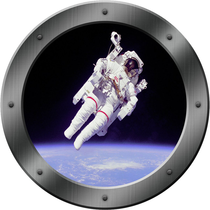 Décalcomanie murale « NASA Space astronaute » Steinway, H 24 po x L 24 po