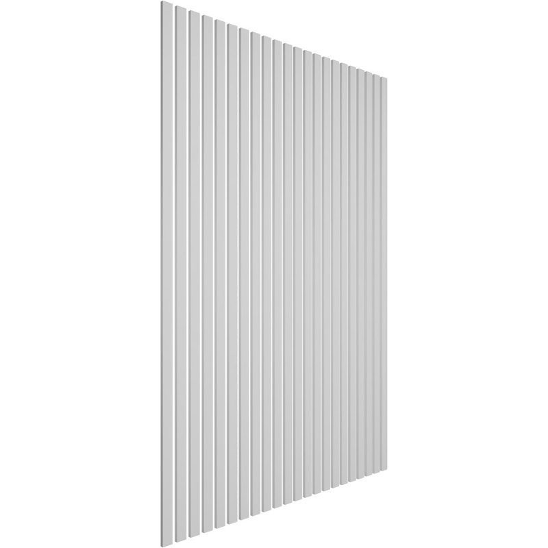 Ensemble de panneaux muraux réglables en PVC 94 po x H 5/8 po avec lattes l 2 po, non fini (contient 22 lattes)