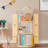 Wood Rocket Rotating Bookshelf For Kids, 360 Display Spinning Bookshelf Tower With Large Capacity Design, Montessori Toy Shelf For Kids Rooms, Classroom, Play Room
