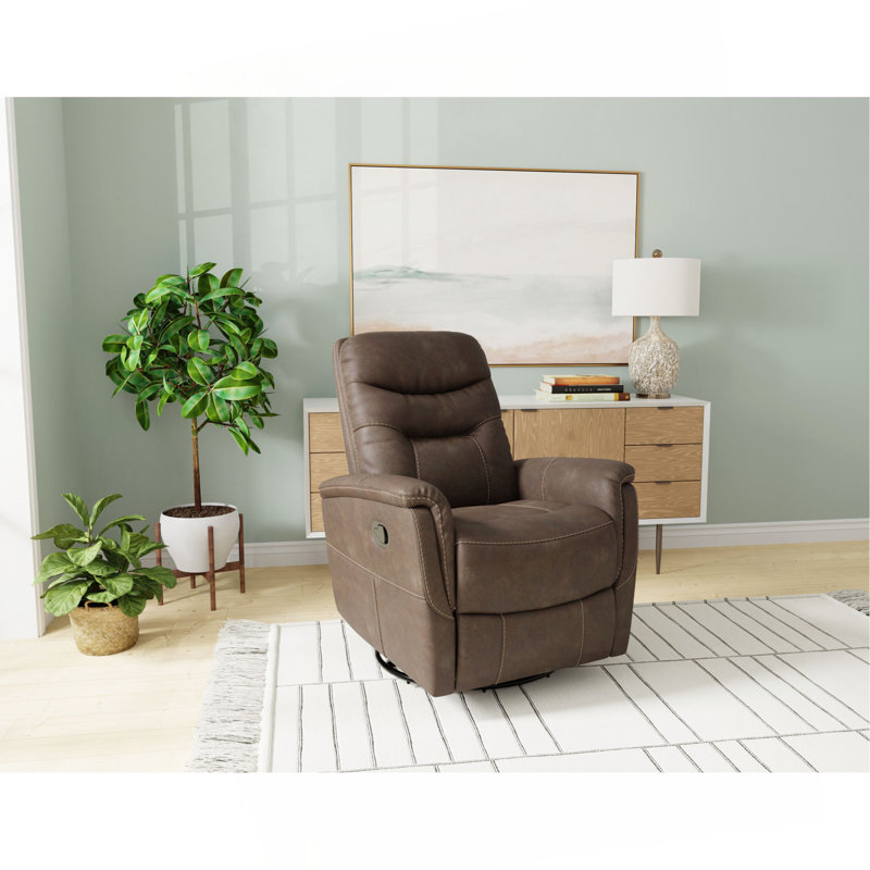 Fauteuil inclinable brun pivotant, Brun