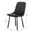 Black Faux Leather Dining Chairs Of 2, Modern Nordic Style With Iron Legs, Upholstered , Water-repellent And , Ergonomic For Back Comfort Scratch-, Triangular Support, 250 Lbs Weight Capacity,