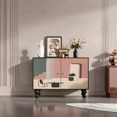 Storage Cabinet with Two-Tier Shelving