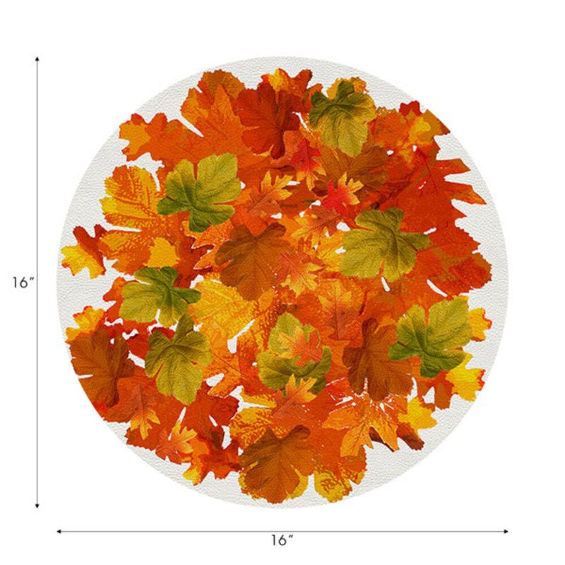 Napperon Fallen Leaves, Blanc