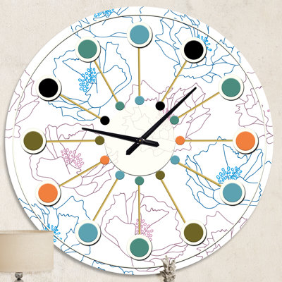 Horloge murale rétro Mid-Century