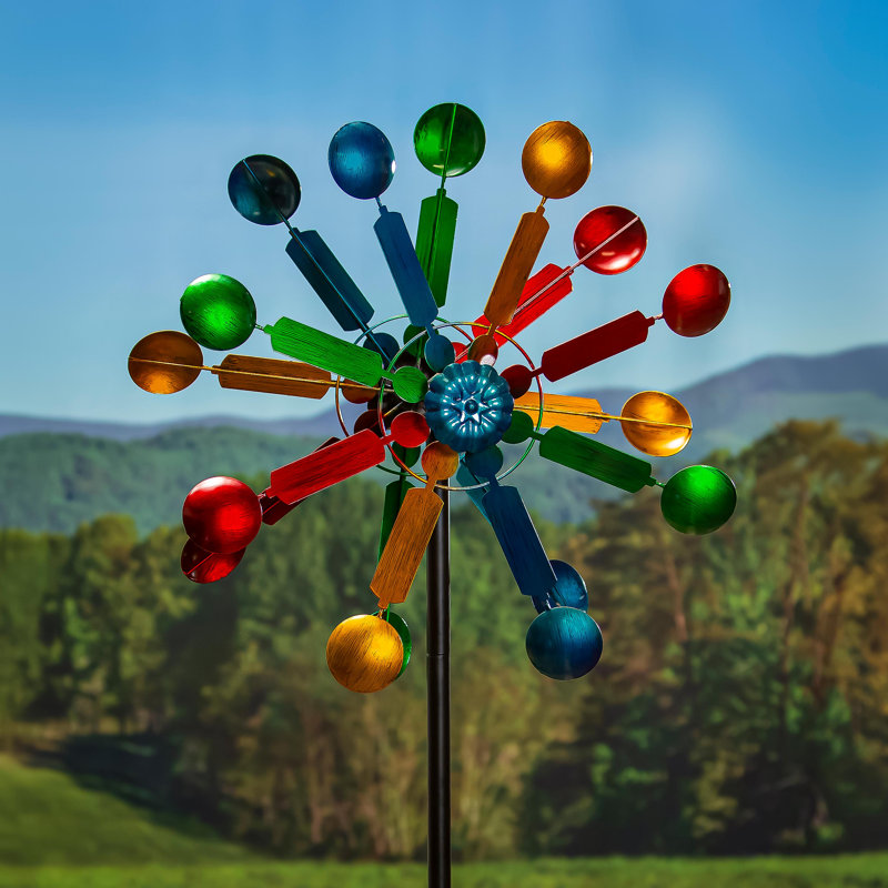 Multi-Color Dual Sided Asterisk Wind Spinner