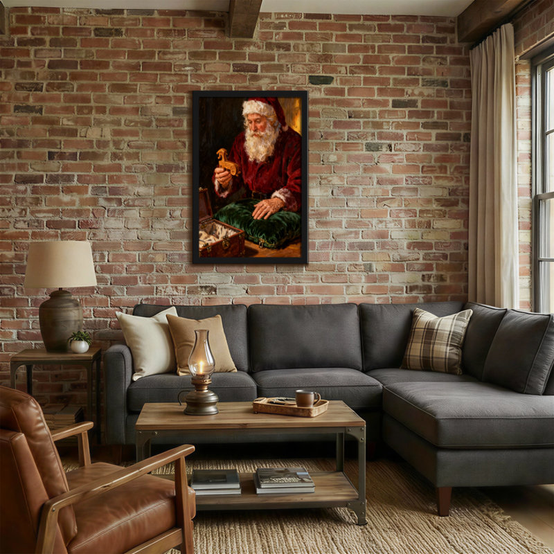 Jouet en bois de Noël père Noël, H 18 po x l 12 po