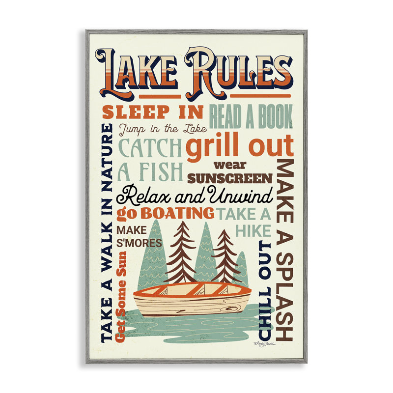 «Lake Rules», giclée par Marla Rae, Estampe numérique Farmhouse, H 18 po x l 12 po