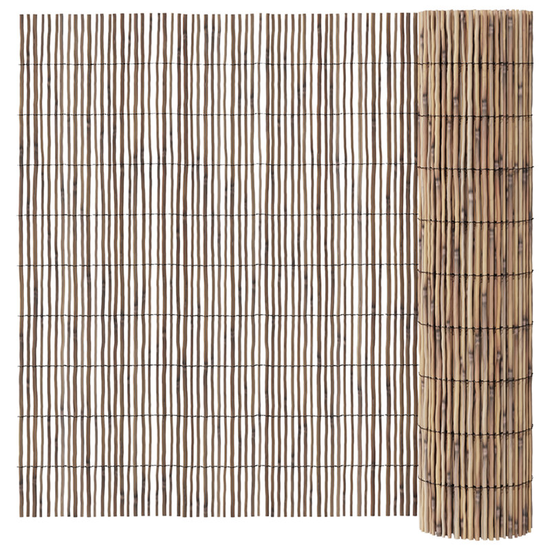 160cm H x 400cm W Brown Bamboo Border Fencing