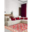 Tapis unique en laine noué à la main 5 pi 3 po x 6 pi 8 po nouvel âge Wetzler en crème / bleu marine foncé / rouge
