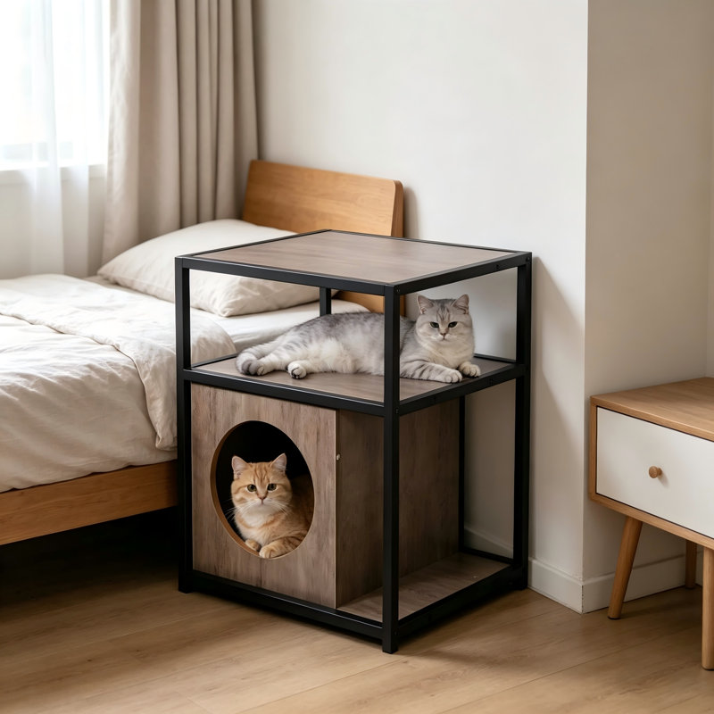 24-Inch Cat Tree with Scratching Post for Indoor Cats
