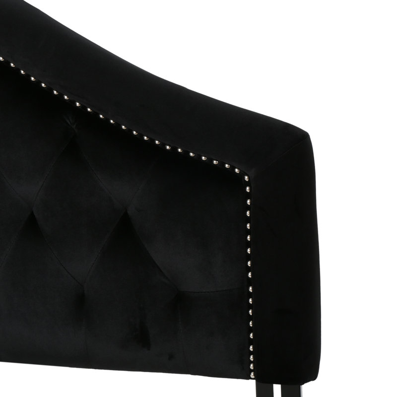Tufted Upholstered Headboard With Durable Metal Legs